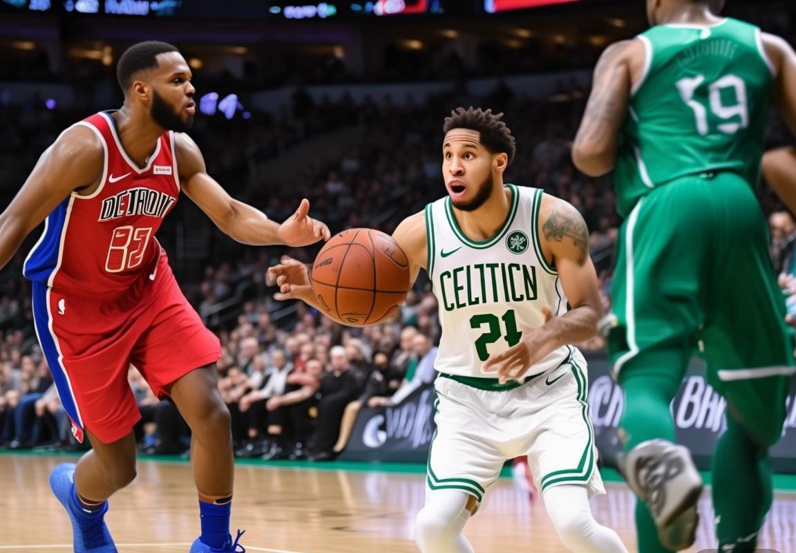 凯尔特人vs活塞东部榜首之争：杰伦·布朗与凯德·康宁汉姆核心对决